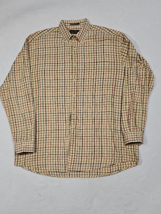 Orvis Other - Orvis Charles F Orvis Signature Tattersall Check Cotton Shirt Mens XL Tan Multi